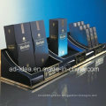 Estante / exhibición de acrílico negros útiles del estante para el cosmético